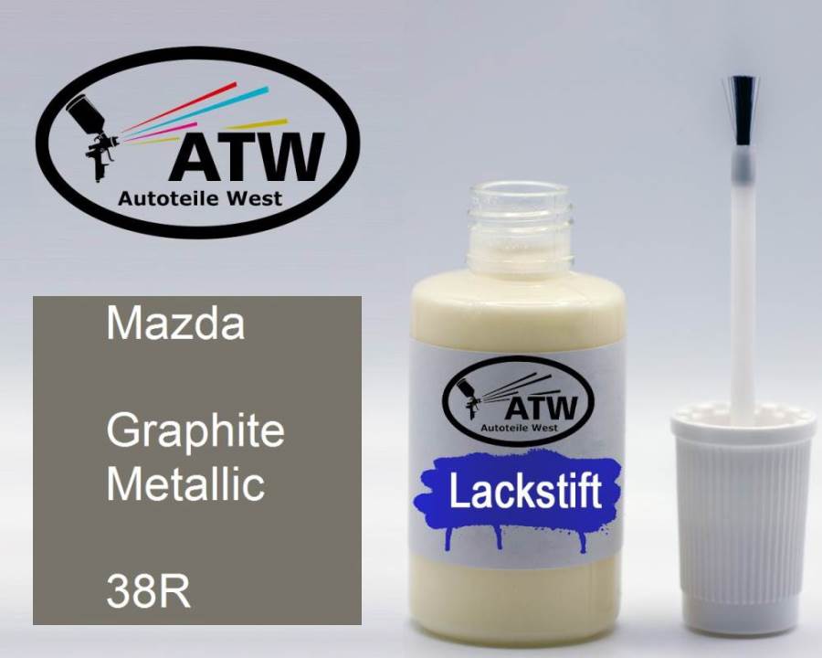 Mazda, Graphite Metallic, 38R: 20ml Lackstift, von ATW Autoteile West.